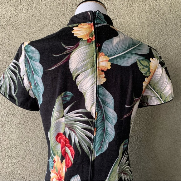 🌺 “Young Hawaii” Muumuu Maxi-Dress Cheongsam size M - Picture 6 of 12